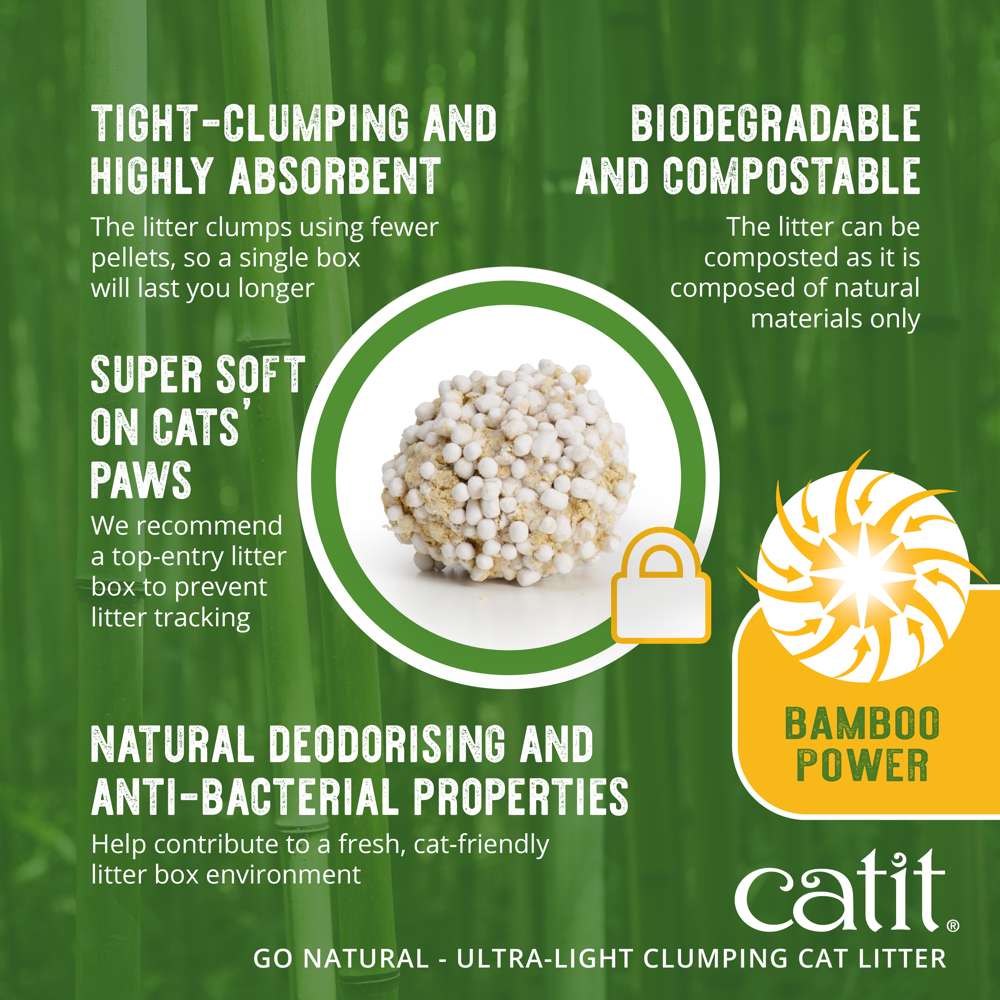 Catit Go Natural Vanilla Scented Ultra Light Clumping Cat Litter - Image 3