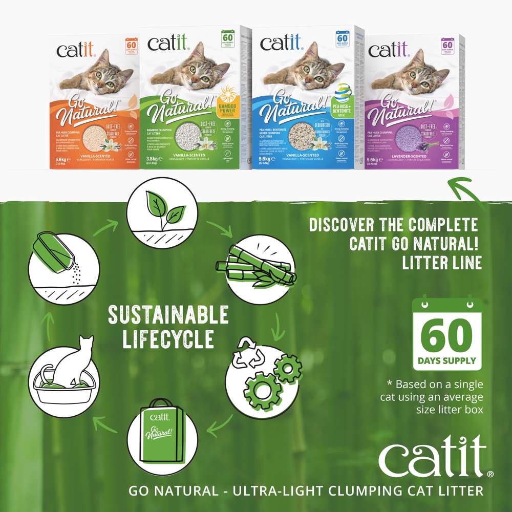 Catit Go Natural Vanilla Scented Ultra Light Clumping Cat Litter - Image 6