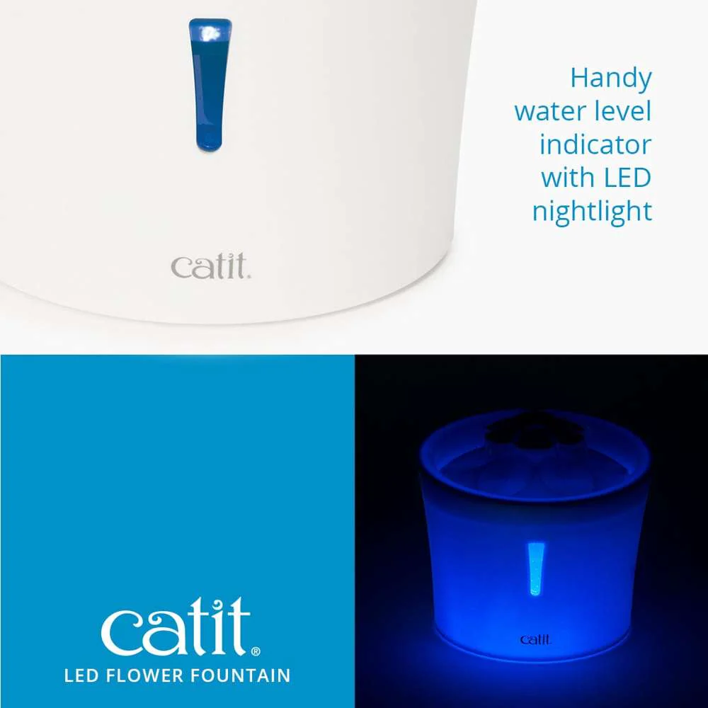 Catit LED Flower Water Drinking Fountain - Image 3