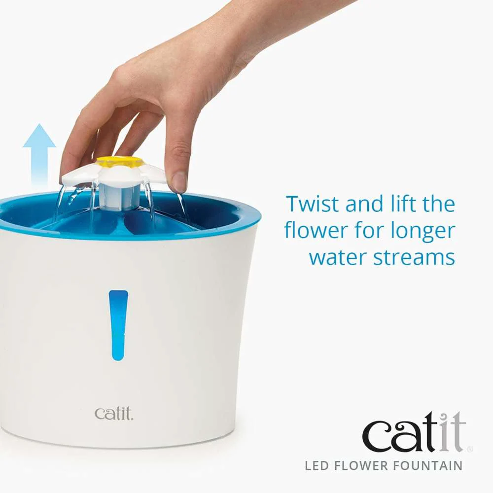 Catit LED Flower Water Drinking Fountain - Image 4