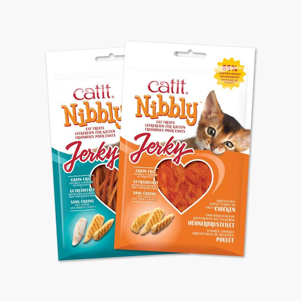 Catit Nibbly Jerky ā Soft Meaty Cat Treats