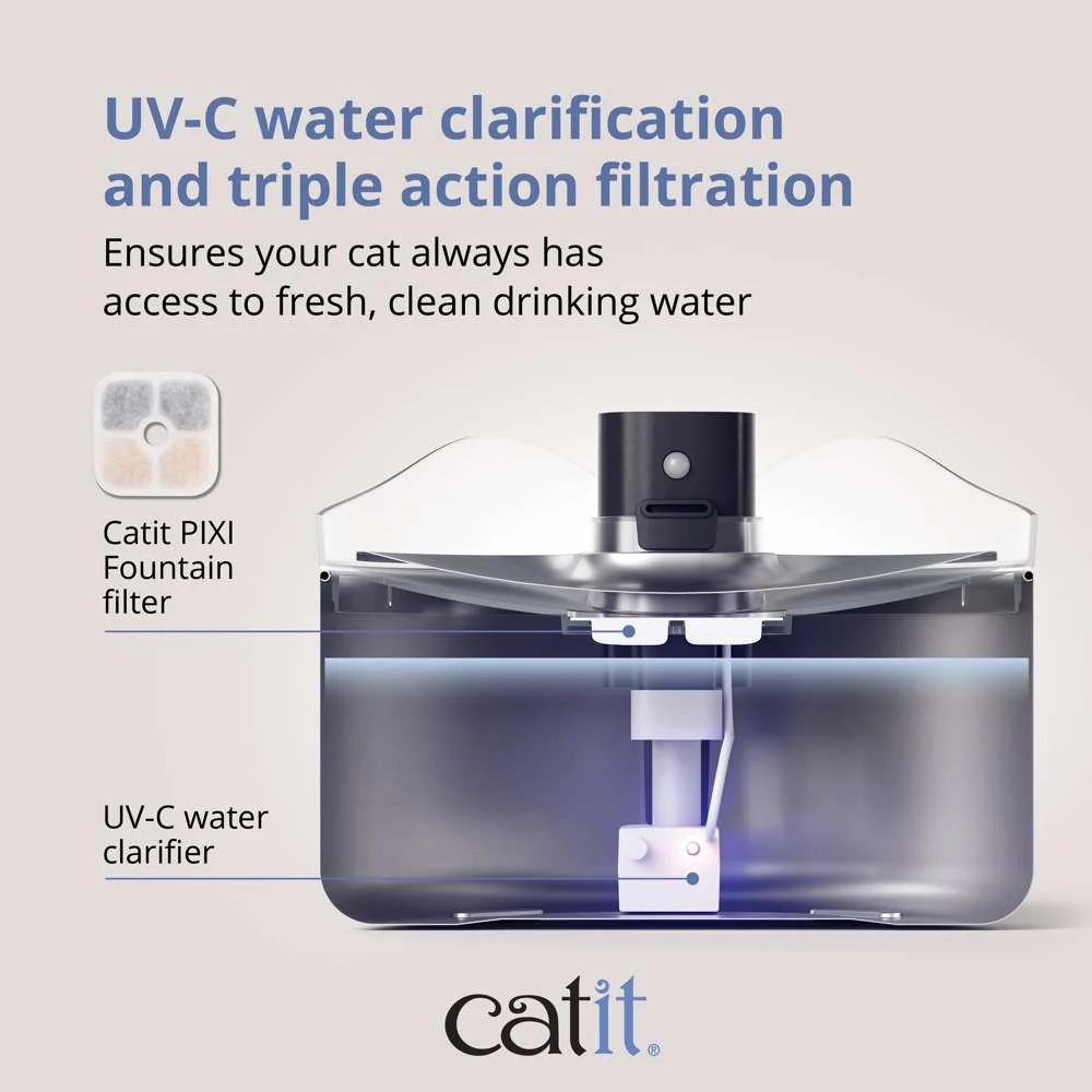 Catit PIXI Cordless XL Stainless Steel Water Drinking Fountain - Image 3