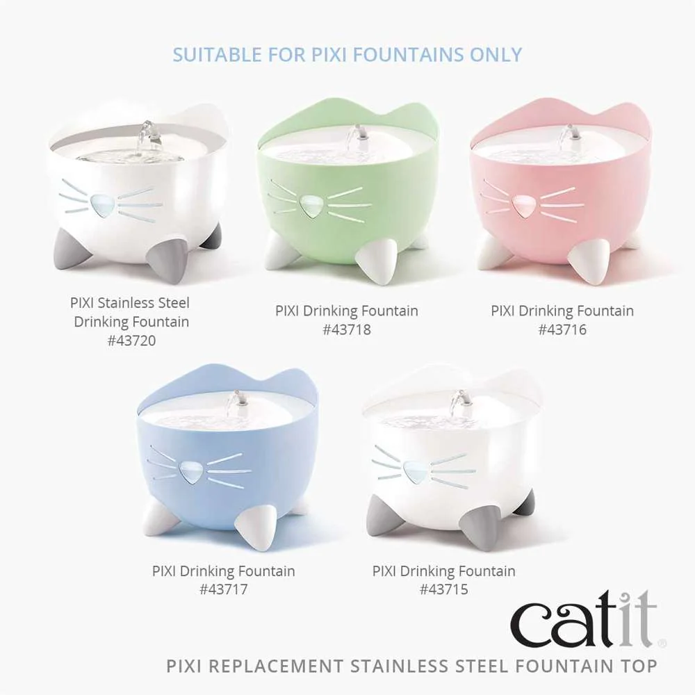 Catit PIXI Replacement Stainless Steel Fountain Top - Image 2