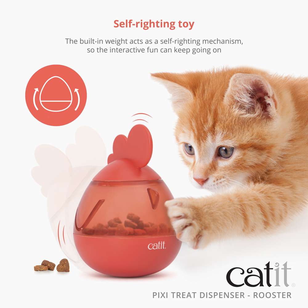 Catit PIXI Treat Dispenser Toy – Rooster - Image 2