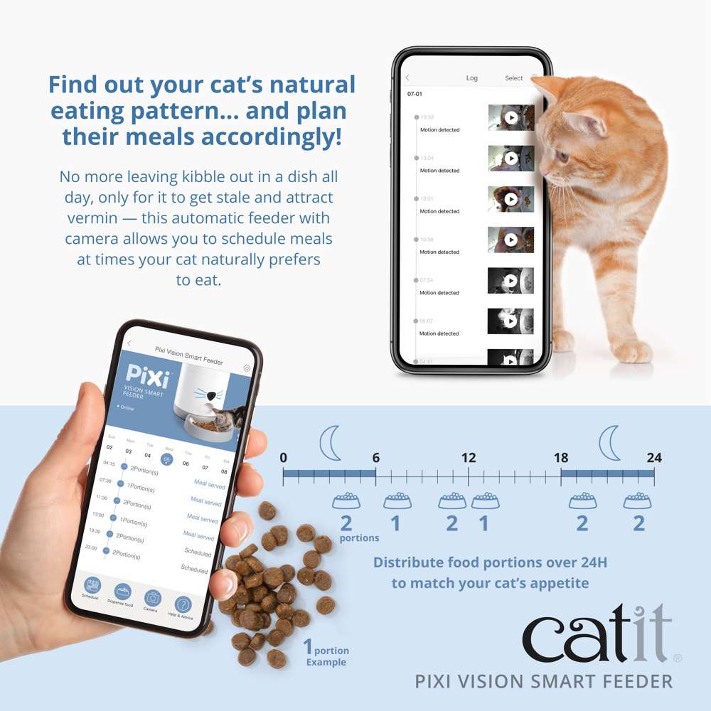 Catit PIXI Vision Smart Dry Food Feeder with Camera - Image 3