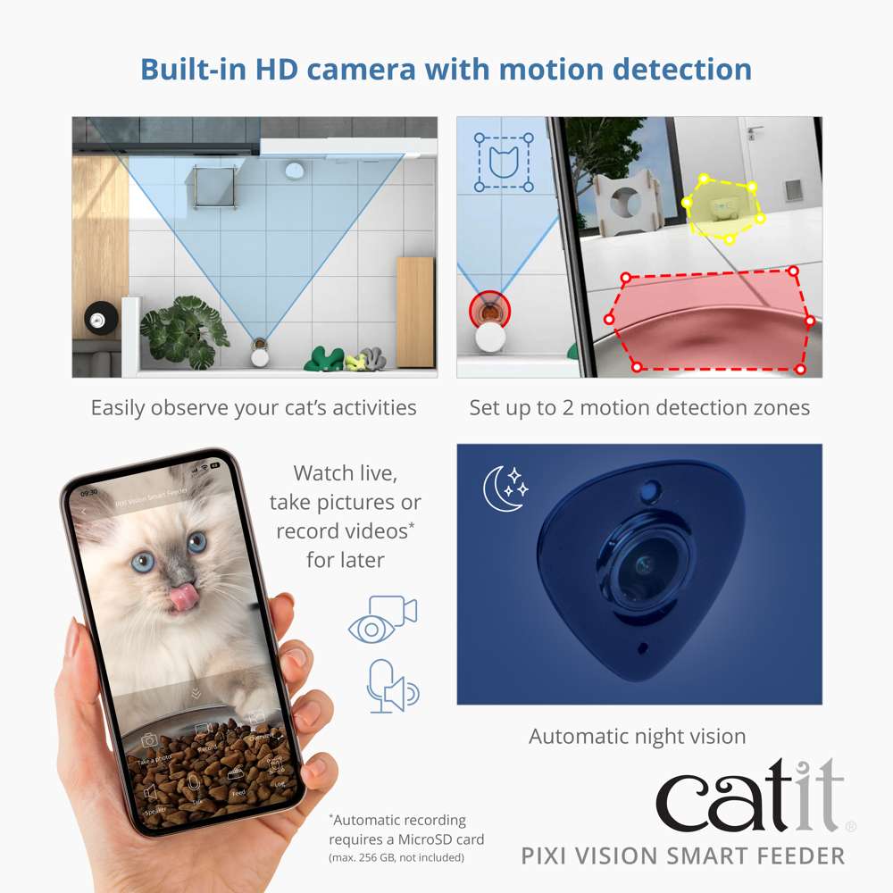 Catit PIXI Vision Smart Dry Food Feeder with Camera - Image 4