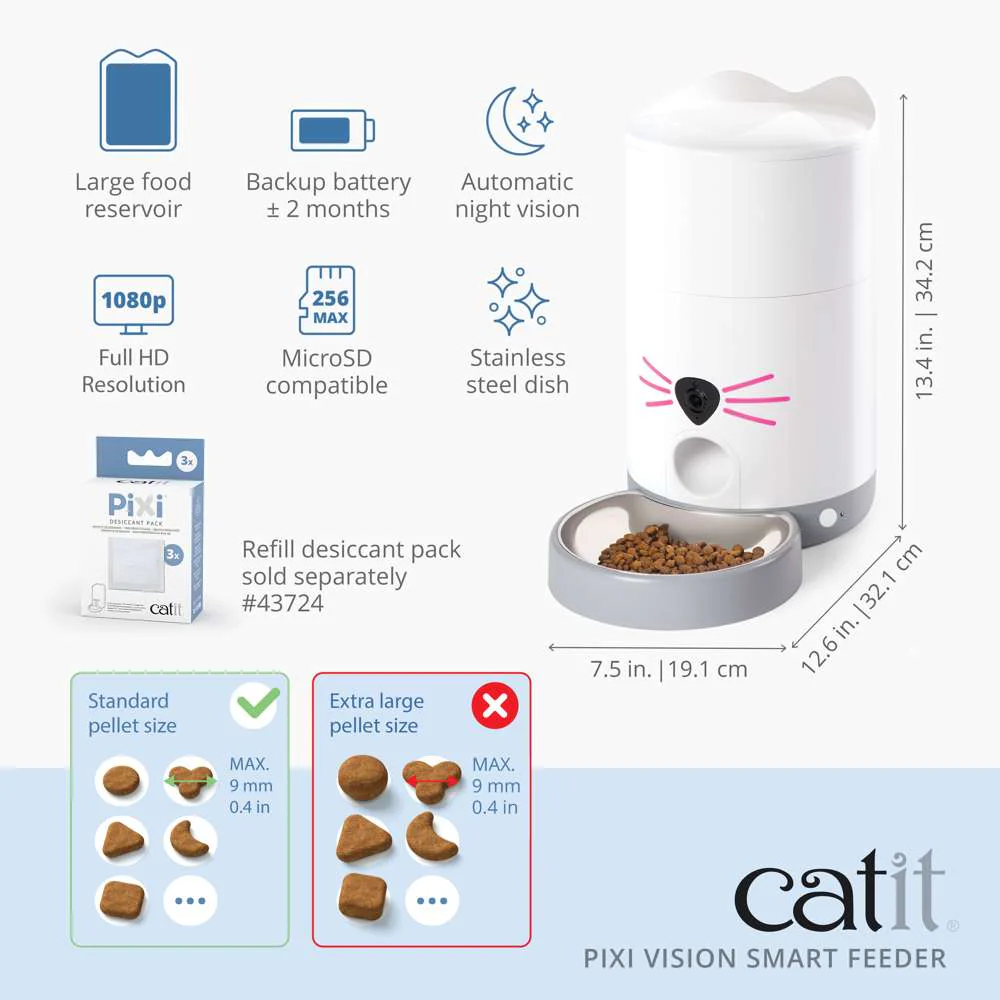Catit PIXI Vision Smart Dry Food Feeder with Camera - Image 6