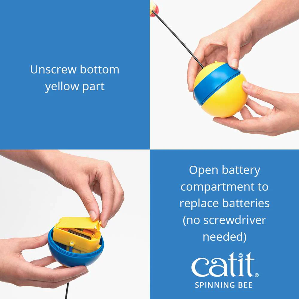 Catit Play Spinning Bee Treat & Laser Toy - Image 5
