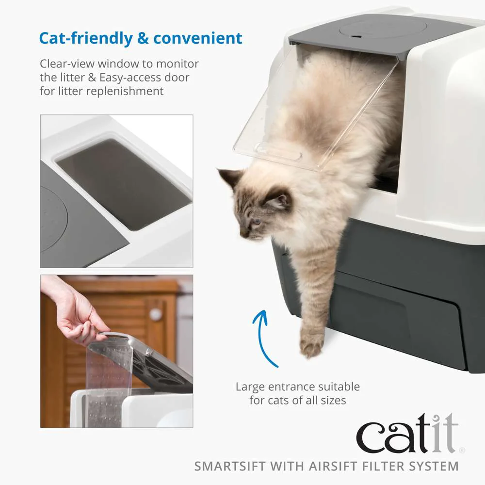 Catit Smartsift Litter Box with Airsift Filter System - Image 3