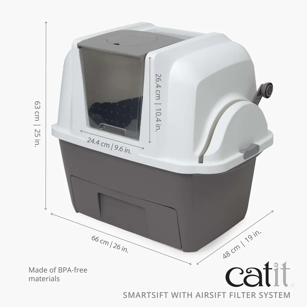 Catit Smartsift Litter Box with Airsift Filter System - Image 6