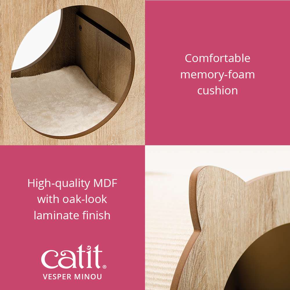 Catit Vesper Minou Cat Hideaway and Scratcher - Image 4
