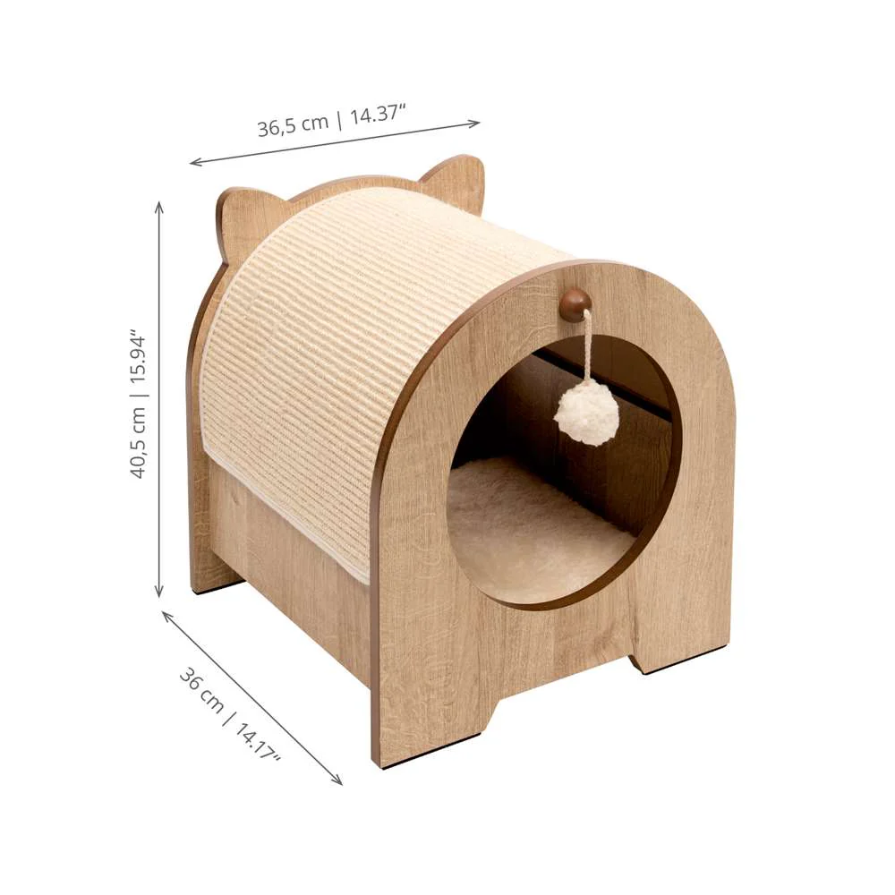 Catit Vesper Minou Cat Hideaway and Scratcher - Image 5